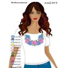 Жіноча футболка для вишивки бісером або нитками "Квіти 2"